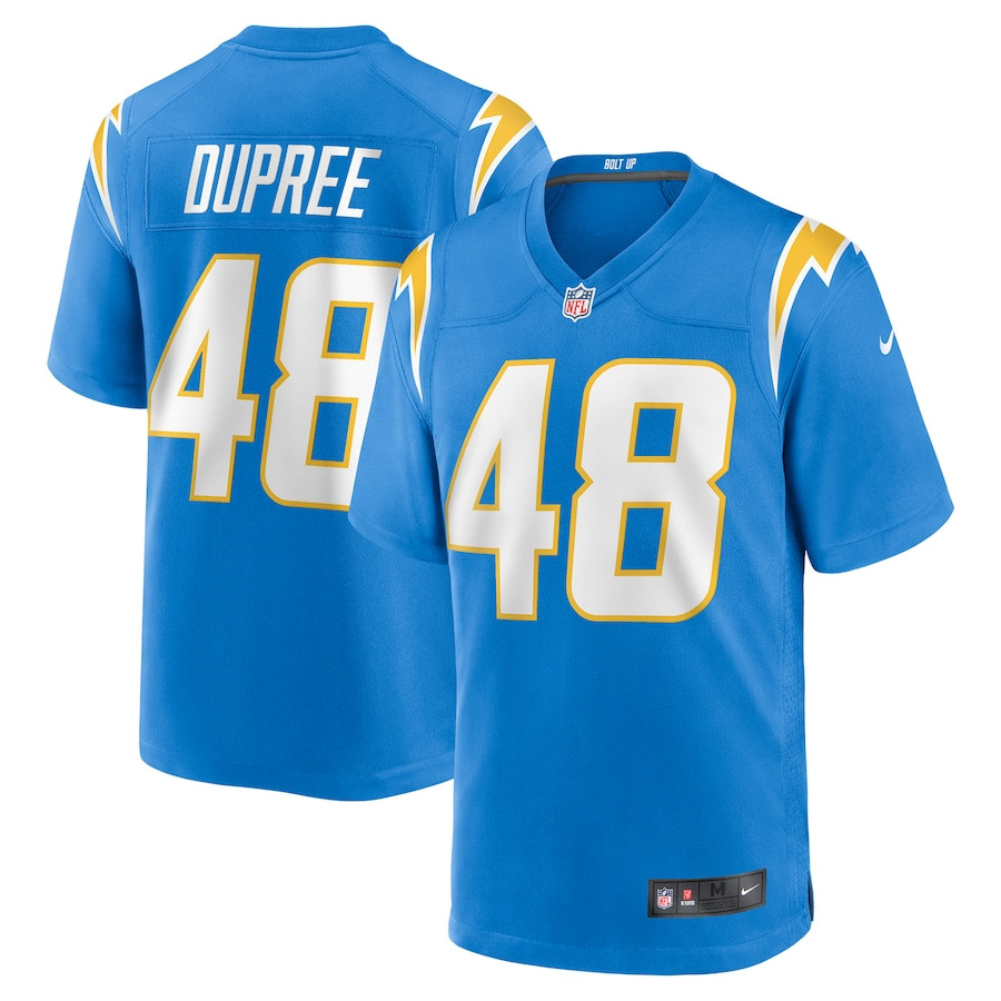 Bud Dupree 48 Los Angeles Chargers Team Game Men Jersey - Powder Blue JS8700 nicesnker