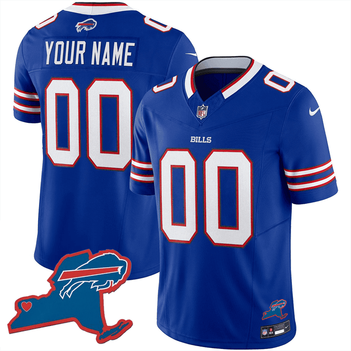 Buffalo Bills New York Patch Game Men Custom Jersey - Royal JS1345 nicesnker