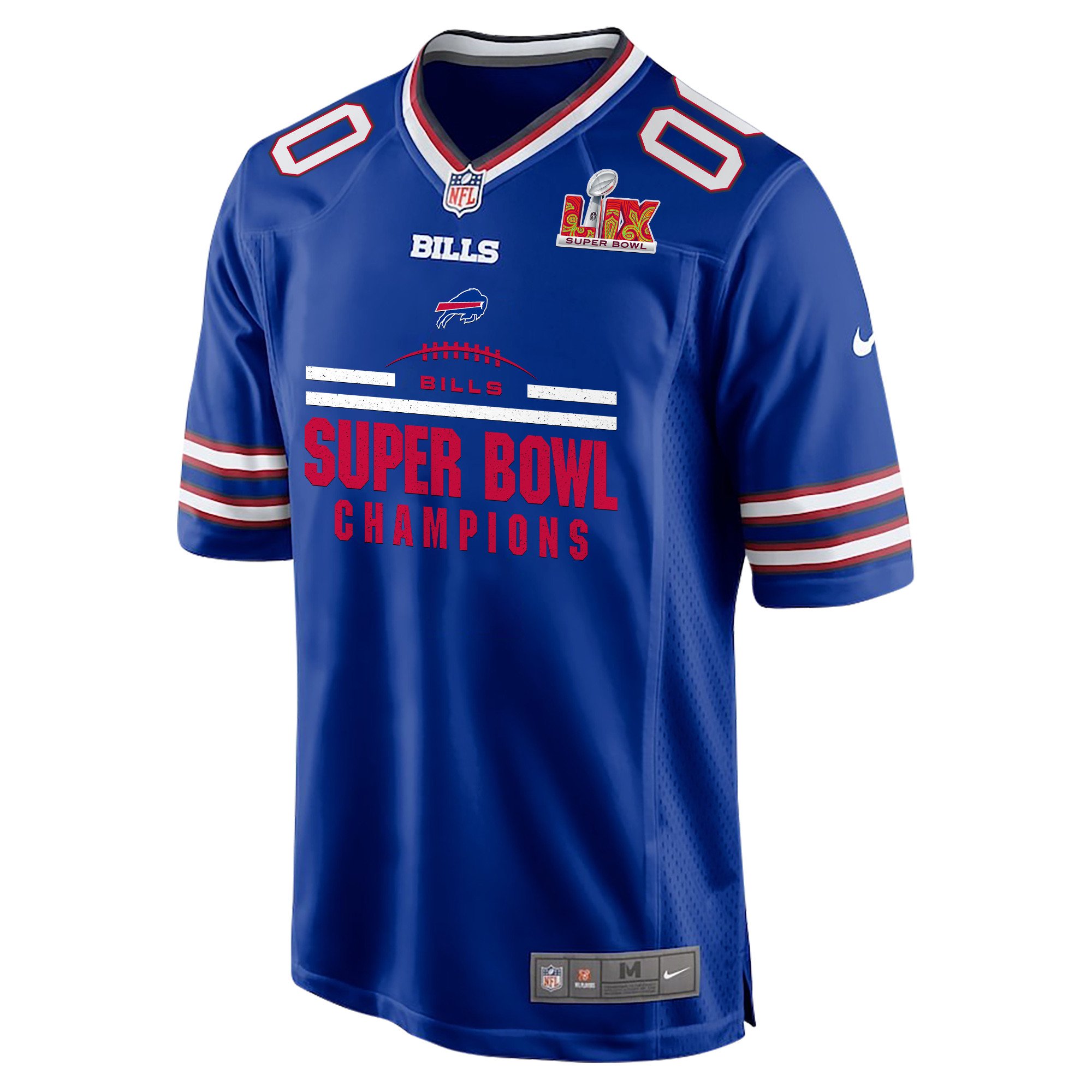 Buffalo Bills Super Bowl LIX Champions Ball Game Men Custom Jersey - Royal JS5950 nicesnker - Image 2