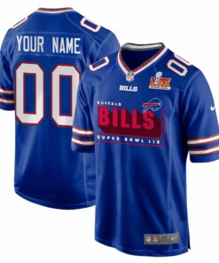 Buffalo Bills Super Bowl LIX Champions Big Bills Game Men Custom Jersey - Royal JS2623 nicesnker