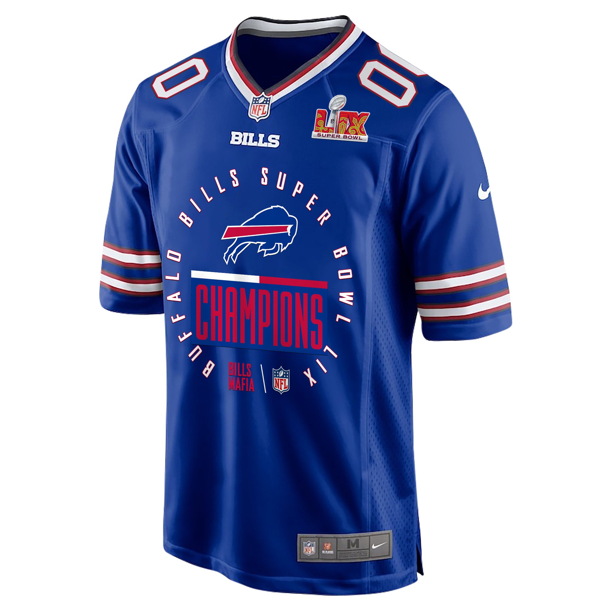 Buffalo Bills Super Bowl LIX Champions Game Men Custom Jersey - Royal JS4426 nicesnker - Image 2