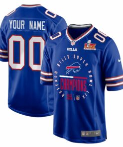 Buffalo Bills Super Bowl LIX Champions Game Men Custom Jersey - Royal JS4426 nicesnker
