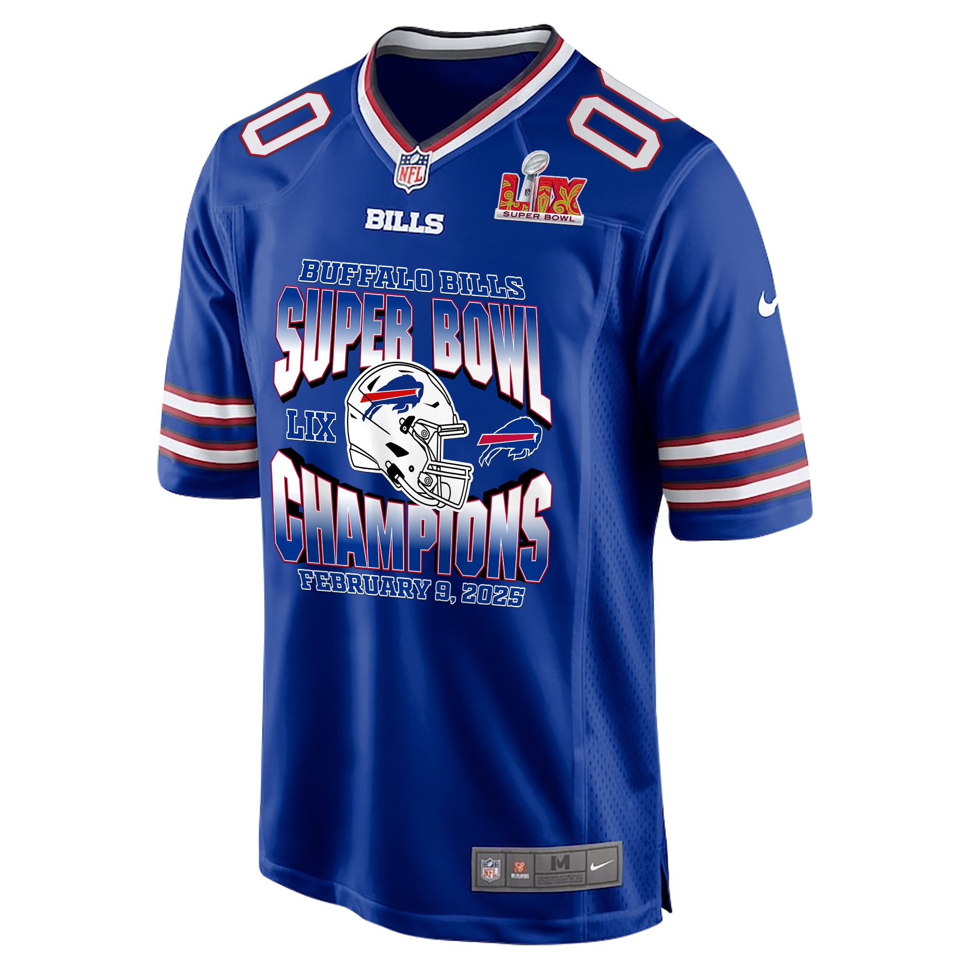 Buffalo Bills Super Bowl LIX Champions Helmet Game Men Custom Jersey - Royal JS7783 nicesnker - Image 2