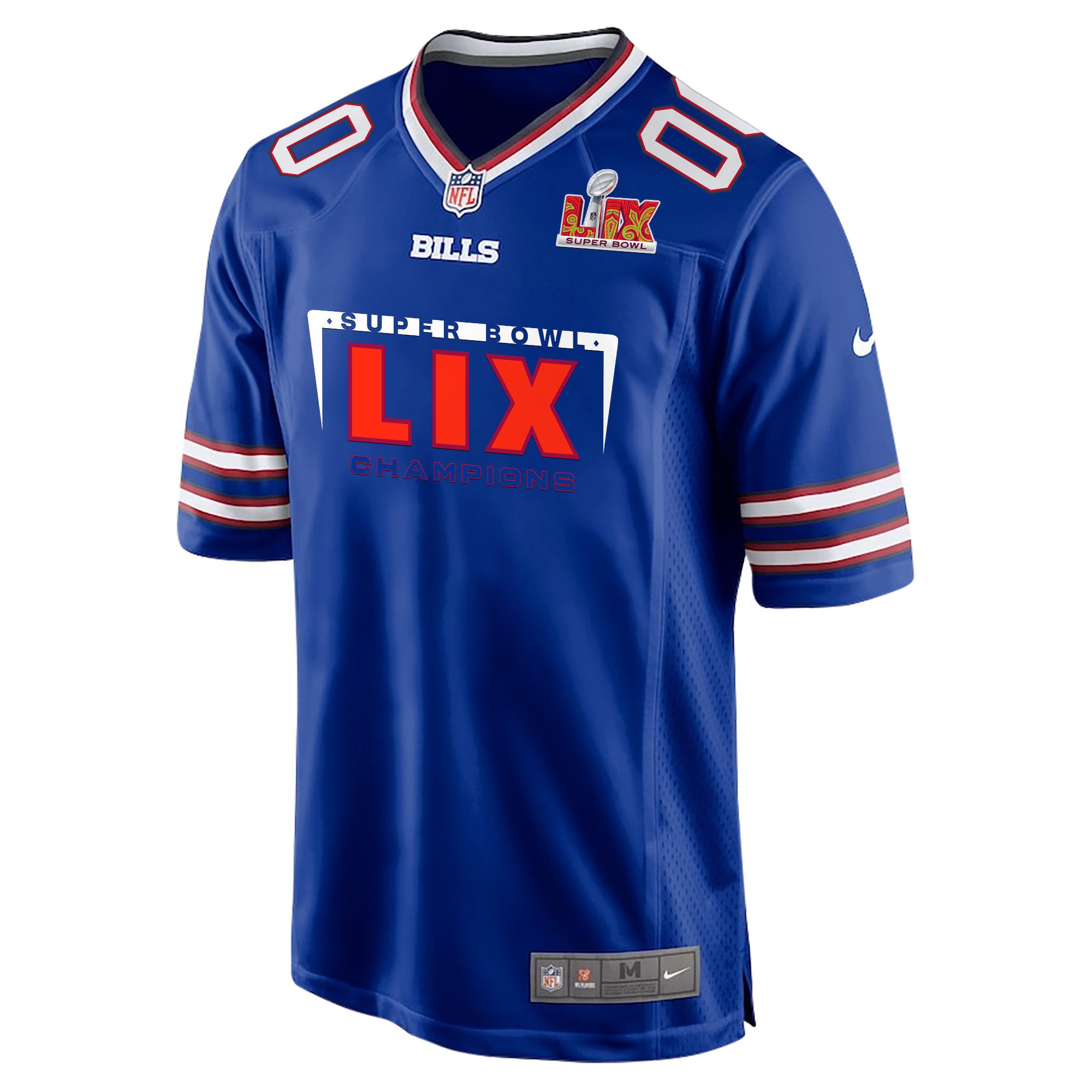 Buffalo Bills Super Bowl LIX Champions Simple Style Game Men Custom Jersey - Royal JS9144 nicesnker - Image 2