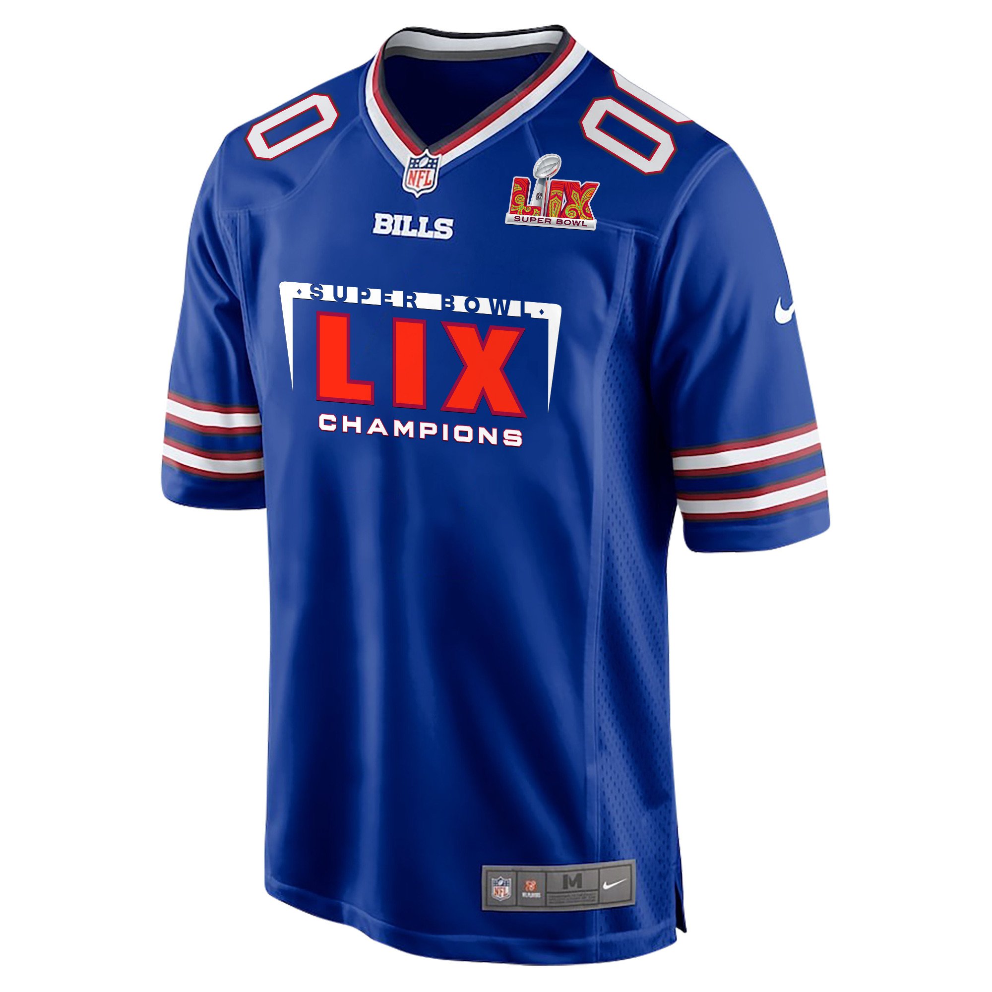 Buffalo Bills Super Bowl LIX Champions Simple Style V2 Game Men Custom Jersey - Royal JS1859 nicesnker - Image 2