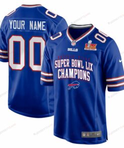 Buffalo Bills Super Bowl LIX Champions V2 Game Men Custom Jersey - Royal JS9384 nicesnker