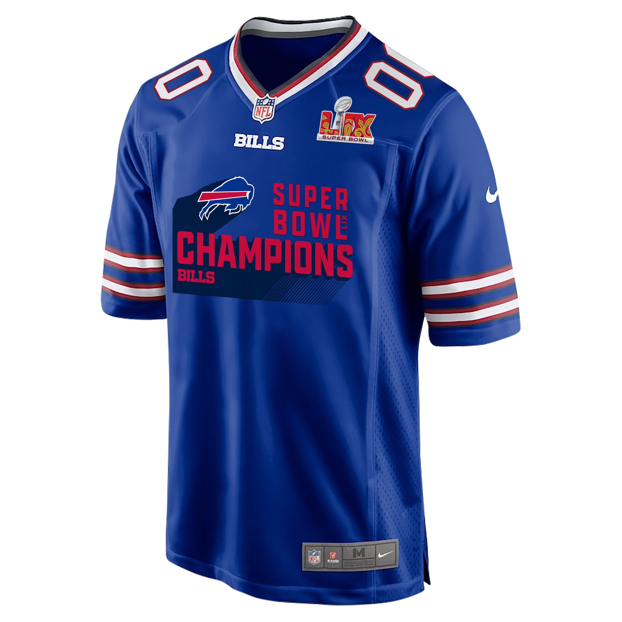 Buffalo Bills Super Bowl LIX Champions V4 Game Men Custom Jersey - Royal JS1426 nicesnker - Image 2