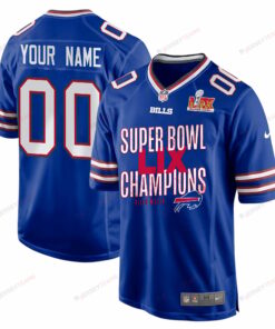 Buffalo Bills Super Bowl LIX Champions V5 Game Men Custom Jersey - Royal JS1123 nicesnker