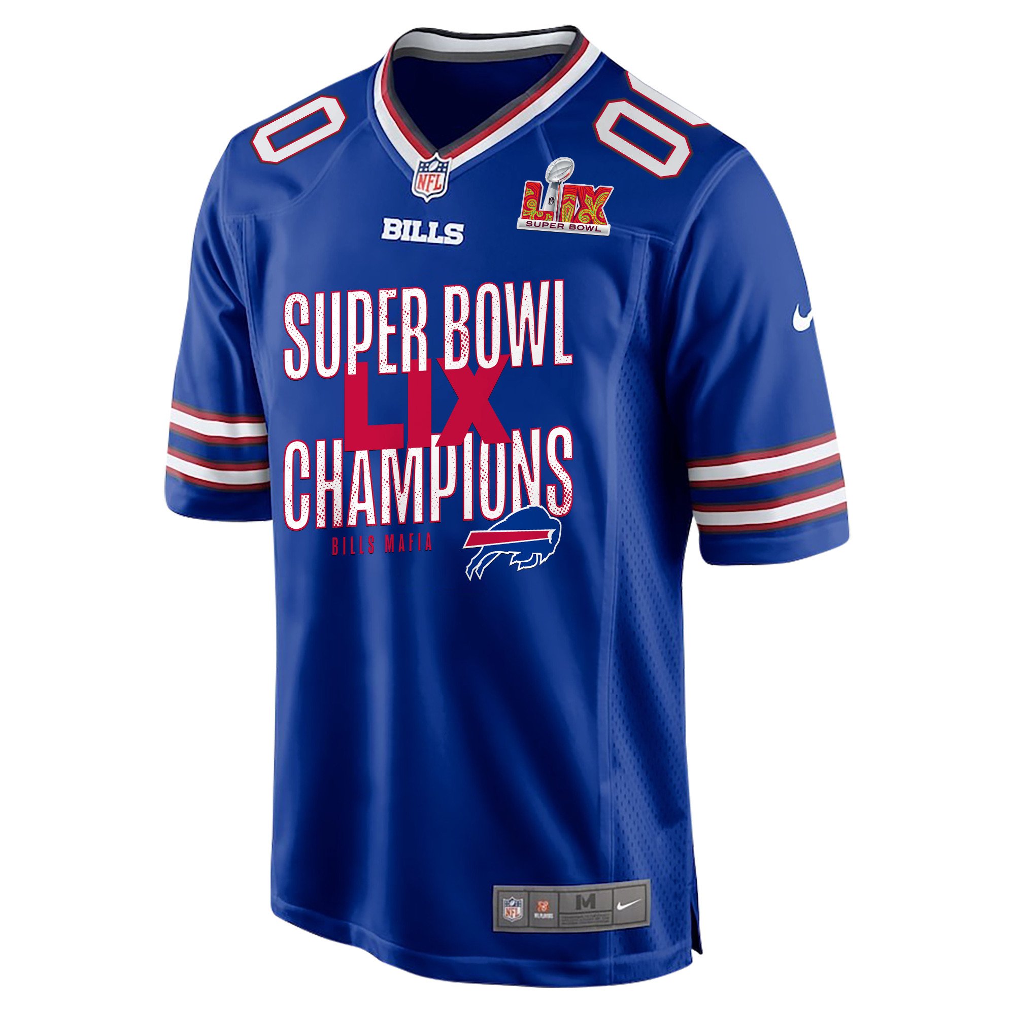 Buffalo Bills Super Bowl LIX Champions V5 Game Men Custom Jersey - Royal JS1123 nicesnker - Image 2