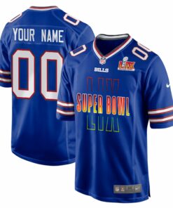 Buffalo Bills Super Bowl LIX Game Men Custom Jersey - Royal JS9649 nicesnker