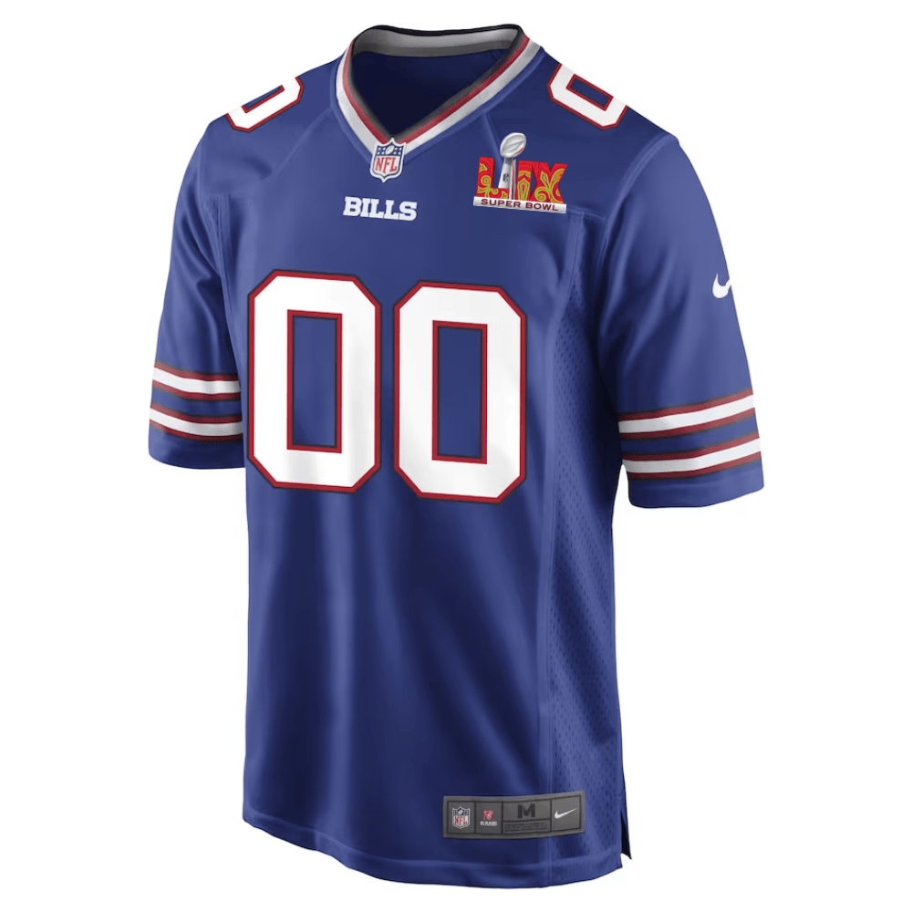 Buffalo Bills Super Bowl LIX Patch Game Men Custom Jersey - Royal JS2605 nicesnker - Image 2
