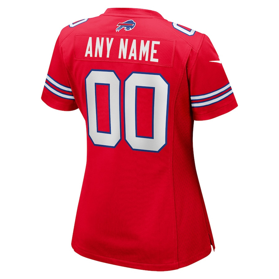 Buffalo Bills Women Alternate Custom Game Jersey - Red JS2594 nicesnker - Image 3