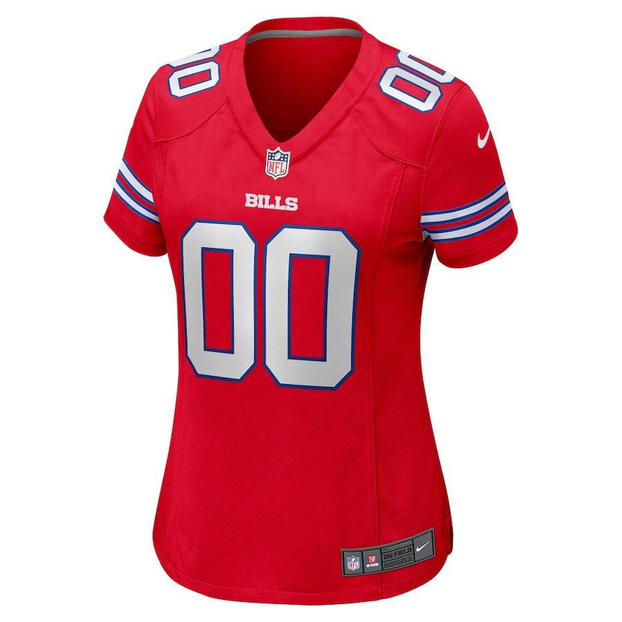 Buffalo Bills Women Alternate Custom Game Jersey - Red JS2594 nicesnker - Image 2