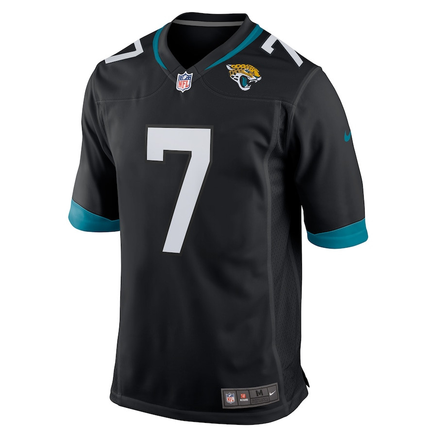 Byron Leftwich 7 Jacksonville Jaguars Men Alternate Retired Game Jersey - Black JS8956 nicesnker - Image 2