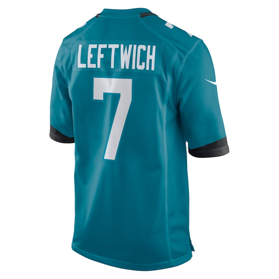 Byron Leftwich 7 Jacksonville Jaguars Men Retired Game Jersey - Teal JS2228 nicesnker - Image 3