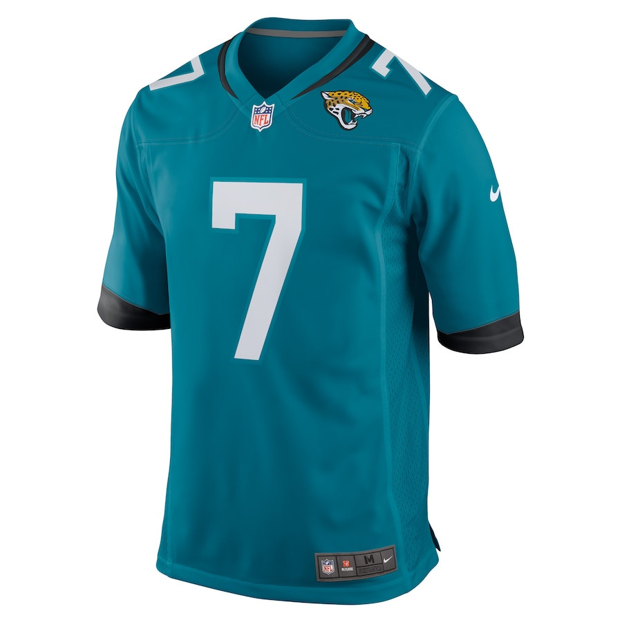 Byron Leftwich 7 Jacksonville Jaguars Men Retired Game Jersey - Teal JS2228 nicesnker - Image 2