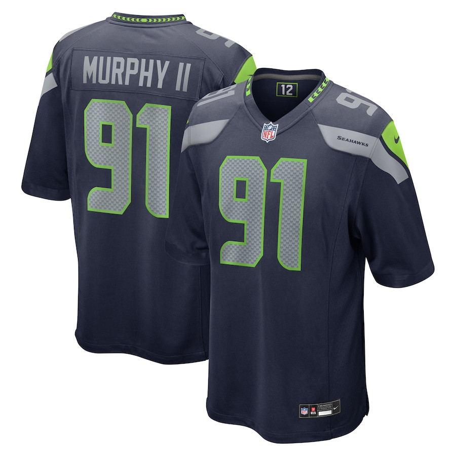 Byron Murphy II 91 Seattle Seahawks Game Men Jersey - College Navy JS9151 nicesnker