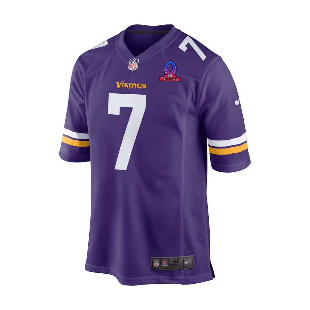 Byron Murphy Jr. 7 Baltimore Ravens 2025 Pro Bowl Patch Game Men Jersey - Purple JS9545 nicesnker - Image 2