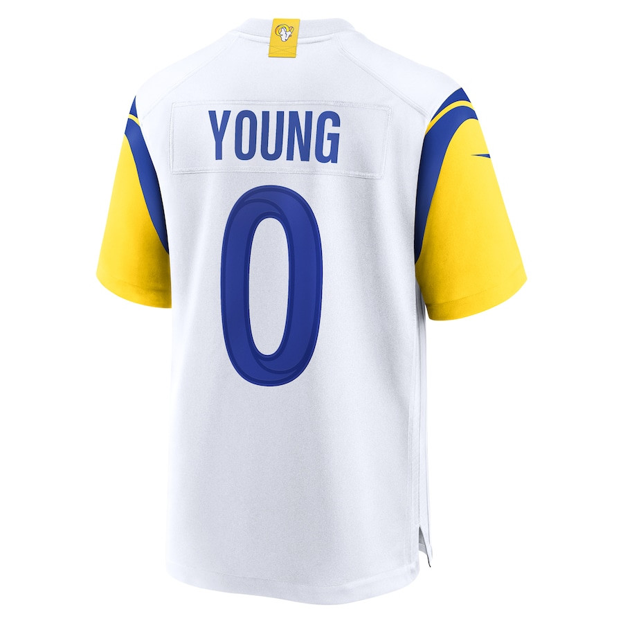 Byron Young 0 Los Angeles Rams Team Game Men Jersey - White JS4940 nicesnker - Image 3