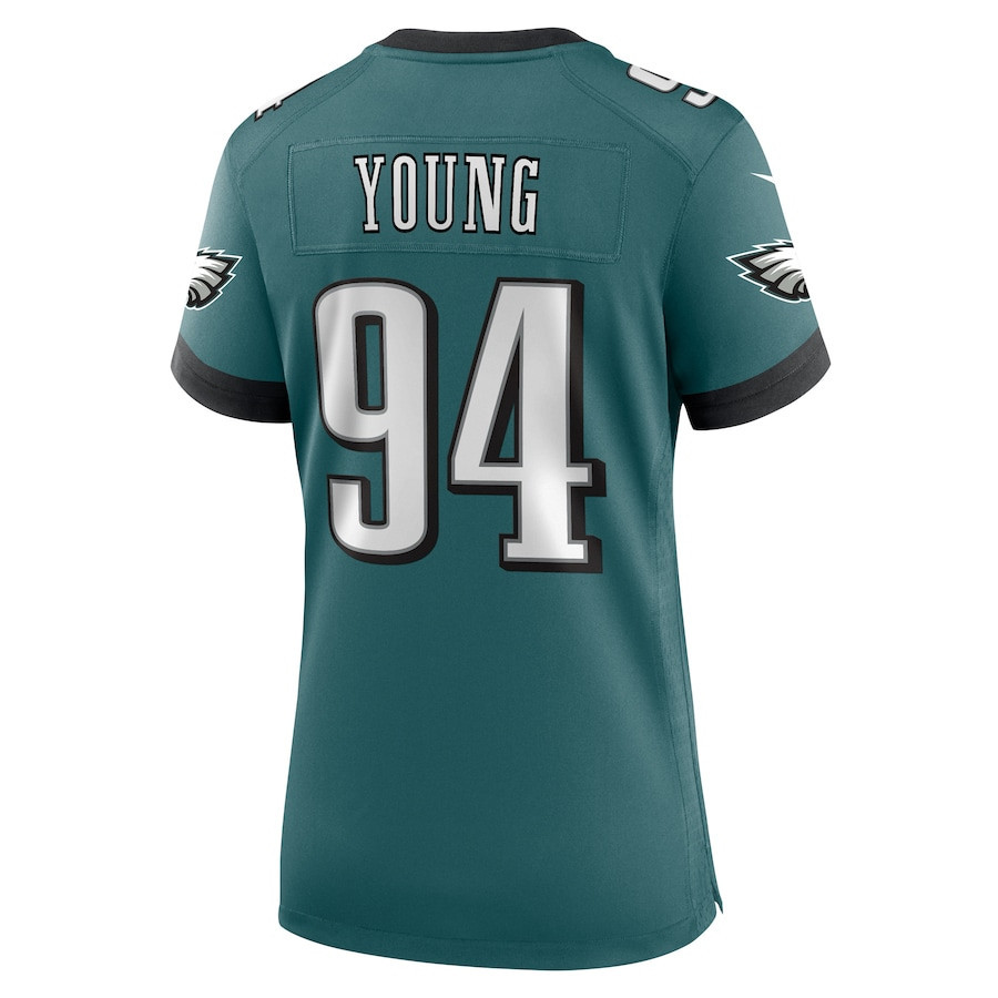 Byron Young #94 Philadelphia Eagles Super Bowl LIX Women's Jersey - Midnight Green JS5355 nicesnker - Image 3