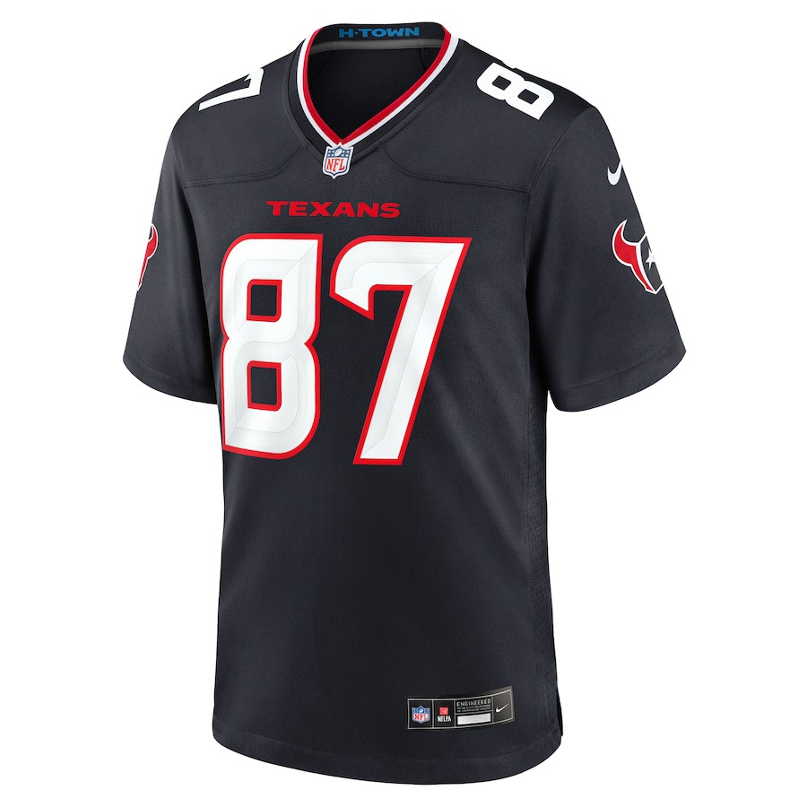 Cade Stover 87 Houston Texans Game Men Jersey - Navy JS3563 nicesnker - Image 2