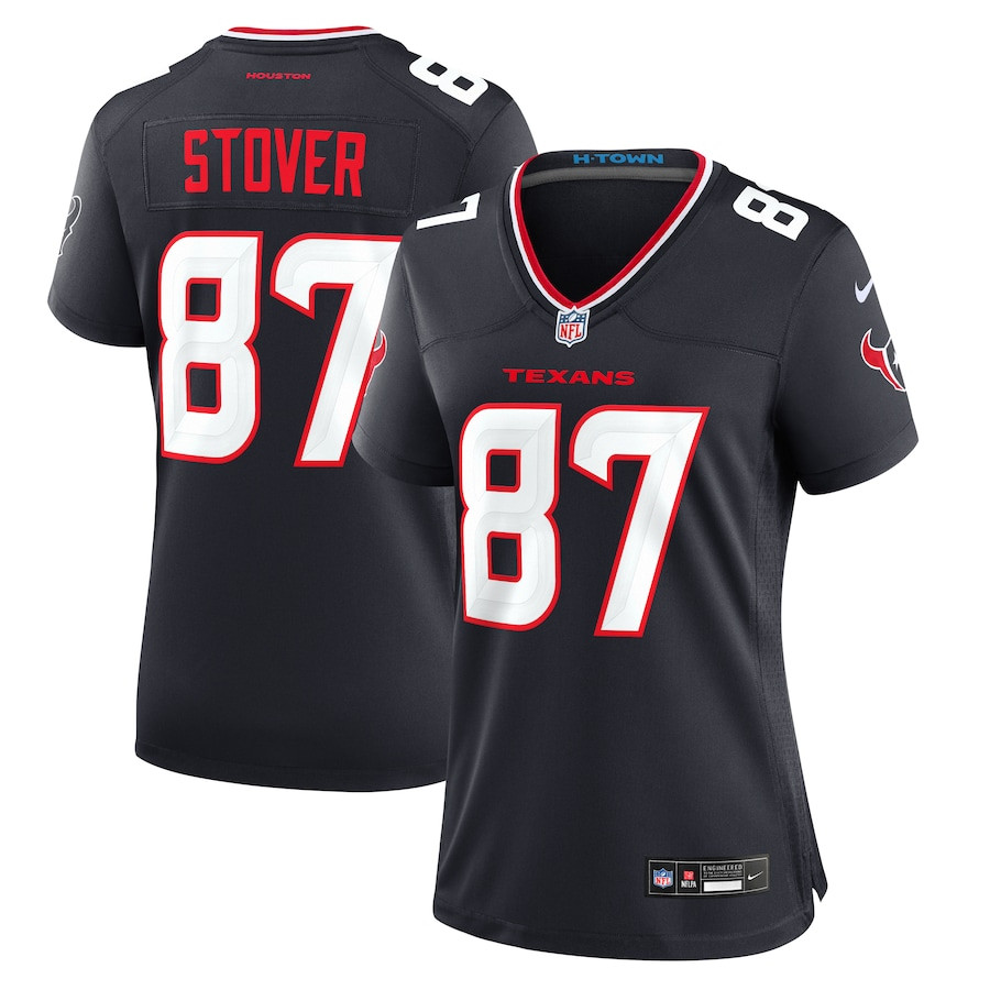 Cade Stover 87 Houston Texans Women Team Game Jersey - Navy JS1113 nicesnker