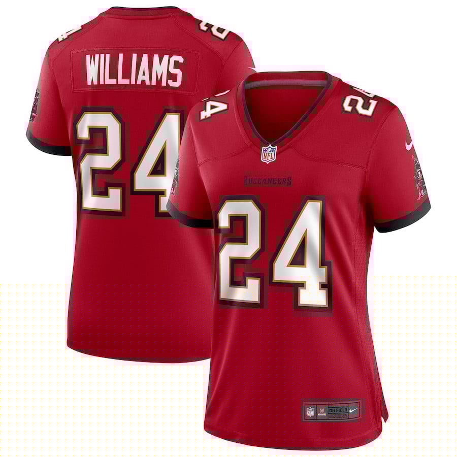 Cadillac Williams 24 Tampa Bay Buccaneers Women Game Retired Jersey - Red JS5567 nicesnker