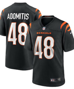 Cal Adomitis 48 Cincinnati Bengals Team Game Men Jersey - Black JS6173 nicesnker