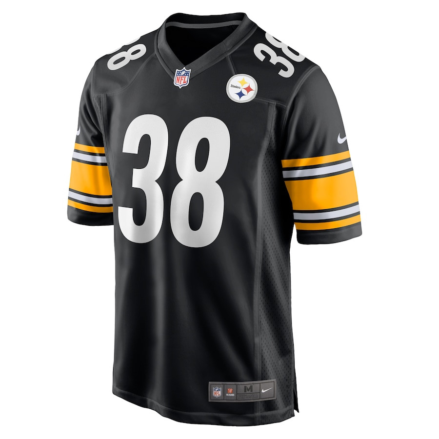 Caleb Johnson 38 Pittsburgh Steelers Game Men Jersey - Black JS5059 nicesnker - Image 2