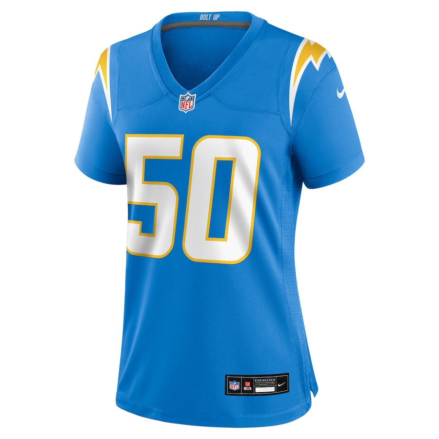 Caleb Murphy 50 Los Angeles Chargers Women's Game Jersey - Powder Blue JS9923 nicesnker - Image 2