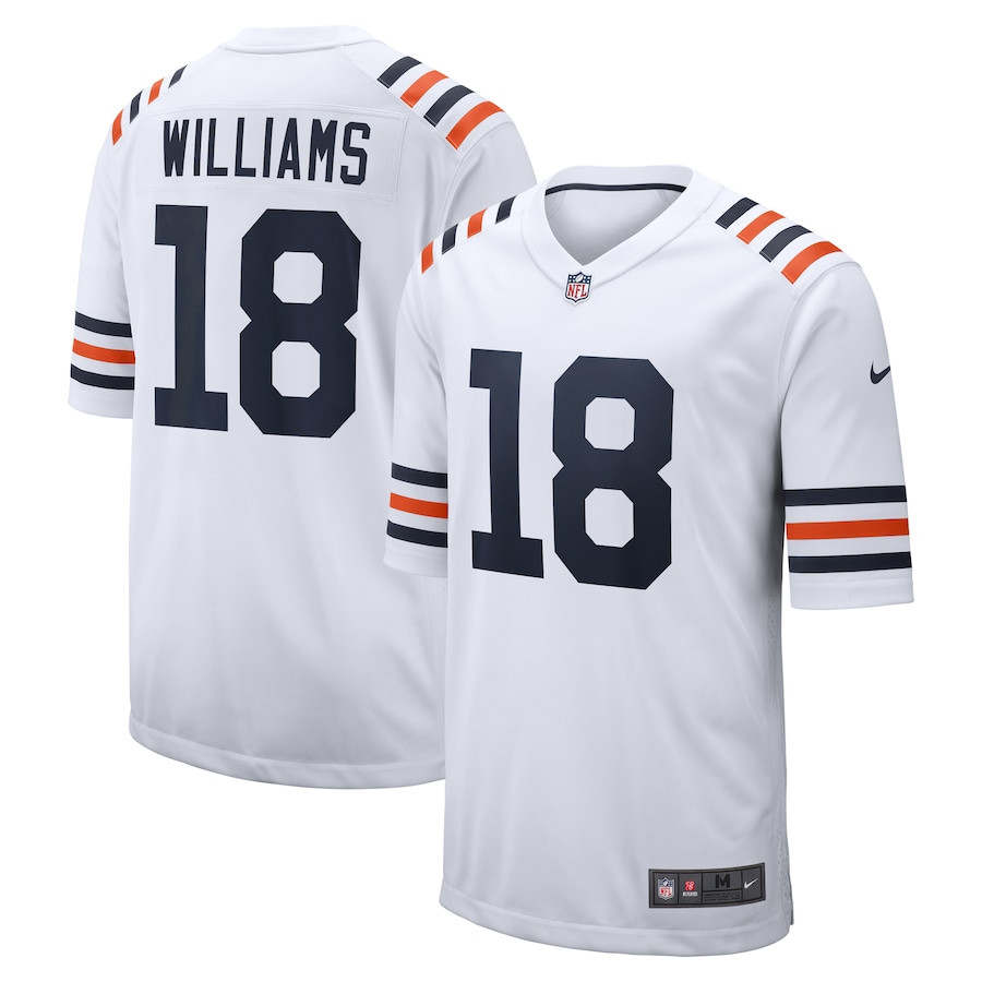 Caleb Williams 18 Chicago Bears 2024 NFL Draft 2nd Alternate Game Jersey - White JS8506 nicesnker