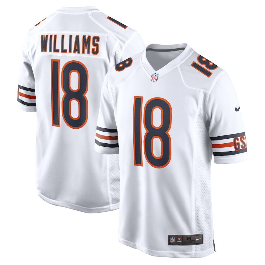 Caleb Williams 18 Chicago Bears 2024 NFL Draft First Round Pick Player Game Jersey - White JS3400 nicesnker