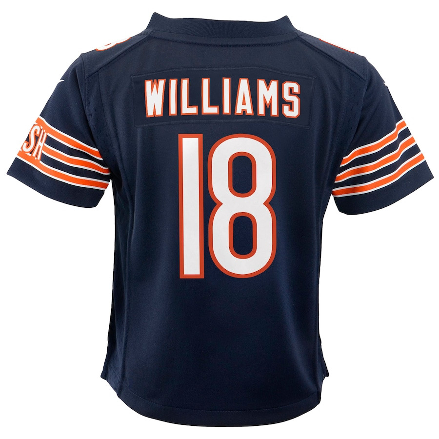 Caleb Williams 18 Chicago Bears 2024 NFL Draft First Round Pick Player Game YOUTH Jersey - Navy JS8703 nicesnker - Image 3