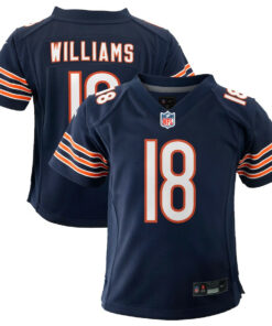 Caleb Williams 18 Chicago Bears 2024 NFL Draft First Round Pick Player Game YOUTH Jersey - Navy JS8703 nicesnker