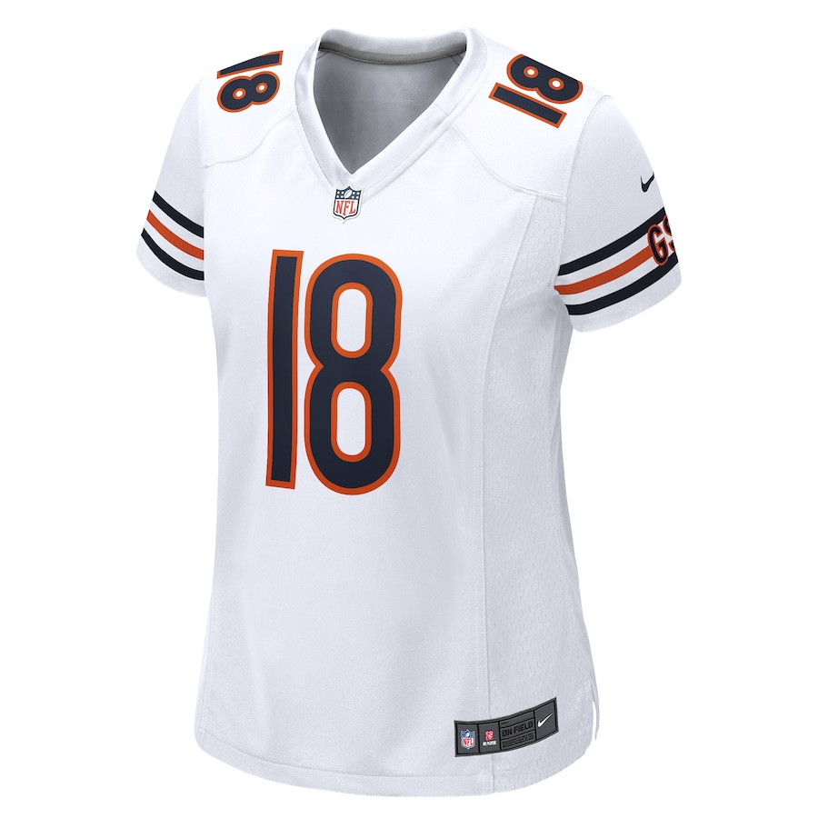 Caleb Williams 18 Chicago Bears 2024 NFL Draft Game Player Jersey - White JS3394 nicesnker - Image 2