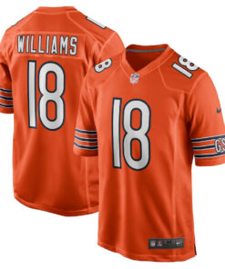 Caleb Williams 18 Chicago Bears Alternate 2024 NFL Draft First Round Pick Player Game Jersey - Orange JS3767 nicesnker