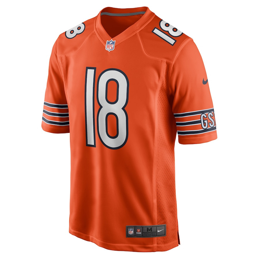 Caleb Williams 18 Chicago Bears Alternate 2024 NFL Draft First Round Pick Player Game Jersey - Orange JS3767 nicesnker - Image 2