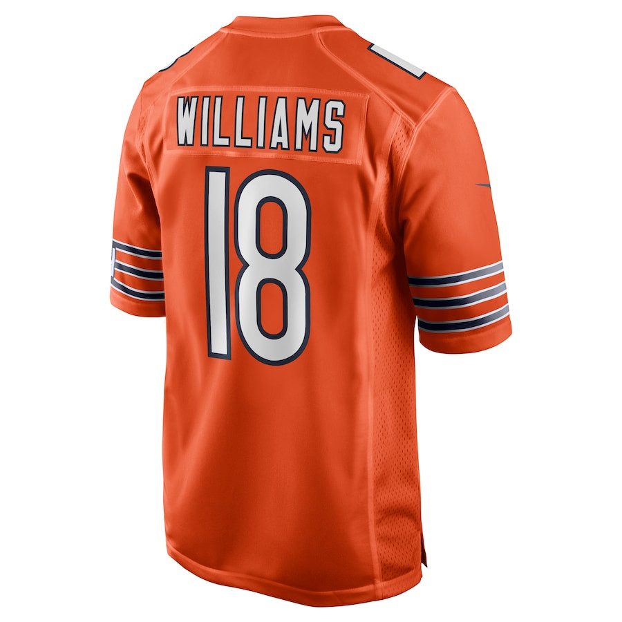 Caleb Williams 18 Chicago Bears Alternate 2024 NFL Draft First Round Pick Player Game Jersey - Orange JS3767 nicesnker - Image 3
