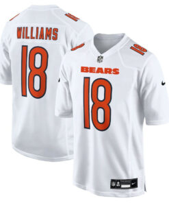 Caleb Williams 18 Chicago Bears Fashion Men Jersey - Tundra White JS2328 nicesnker
