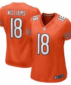Caleb Williams 18 Chicago Bears Women Alternate Game Jersey - Orange JS4232 nicesnker