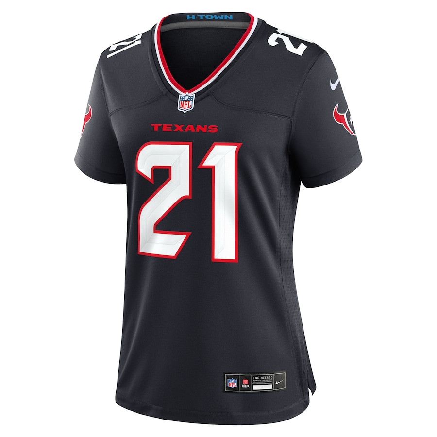 Calen Bullock 21 Houston Texans Women's Team Game Jersey - Navy JS1939 nicesnker - Image 2