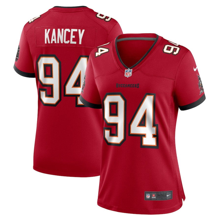Calijah Kancey 94 Tampa Bay Buccaneers Women Game Jersey - Red JS7778 nicesnker