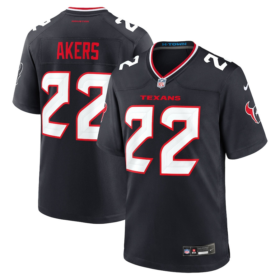 Cam Akers 22 Houston Texans Team Game Men Jersey - Navy JS8679 nicesnker