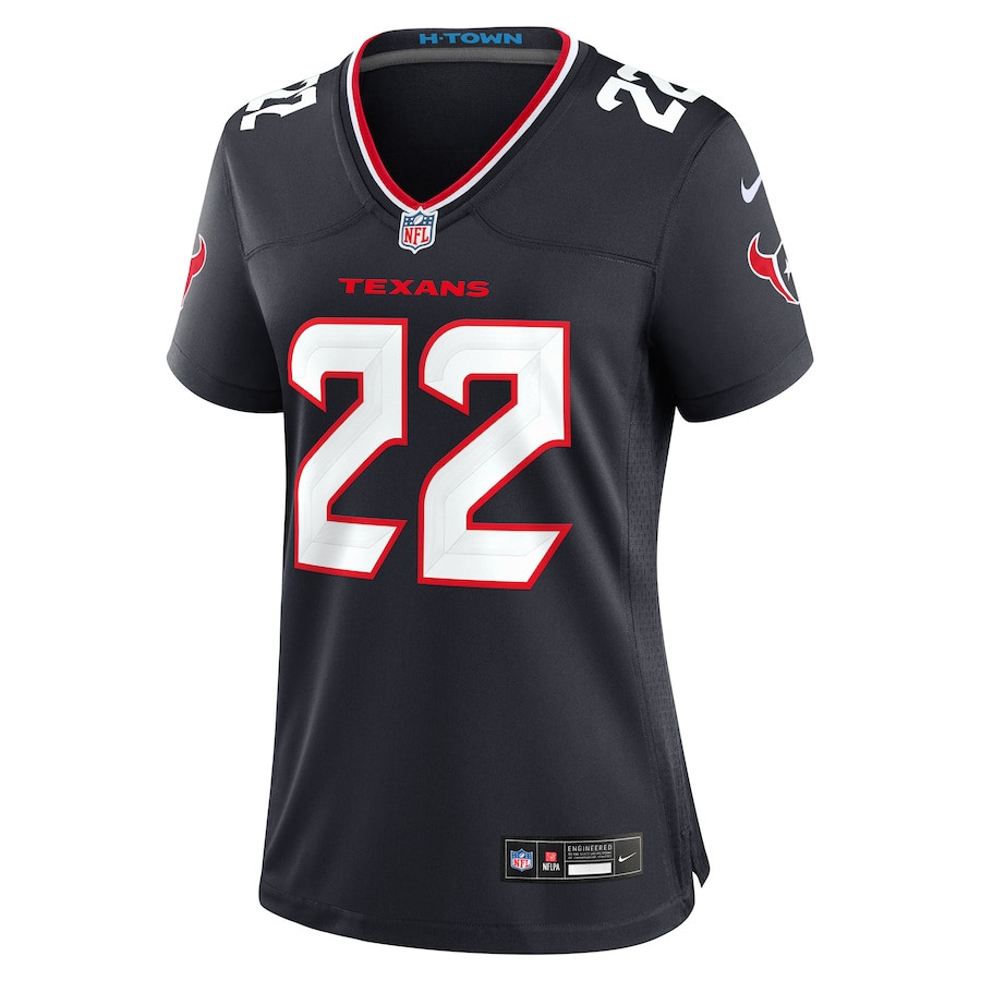 Cam Akers 22 Houston Texans Women's Team Game Jersey - Navy JS7296 nicesnker - Image 2
