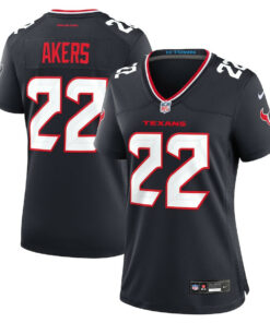 Cam Akers 22 Houston Texans Women's Team Game Jersey - Navy JS7296 nicesnker