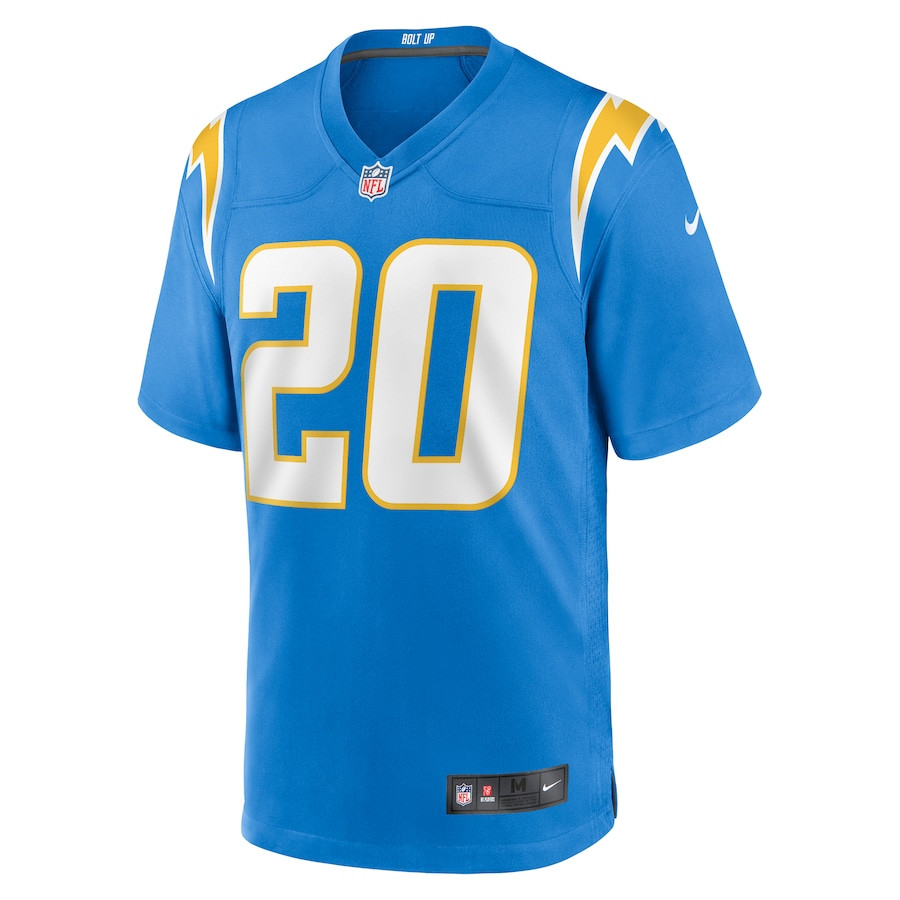Cam Hart 20 Los Angeles Chargers Team Game Men Jersey - Powder Blue JS2329 nicesnker - Image 2