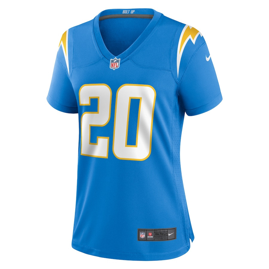 Cam Hart 20 Los Angeles Chargers Women's Game Jersey - Powder Blue JS2394 nicesnker - Image 2