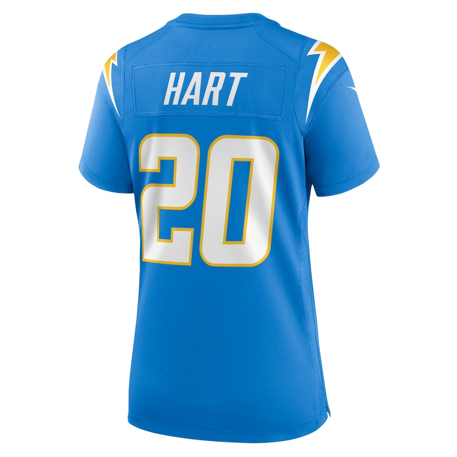 Cam Hart 20 Los Angeles Chargers Women's Game Jersey - Powder Blue JS2394 nicesnker - Image 3