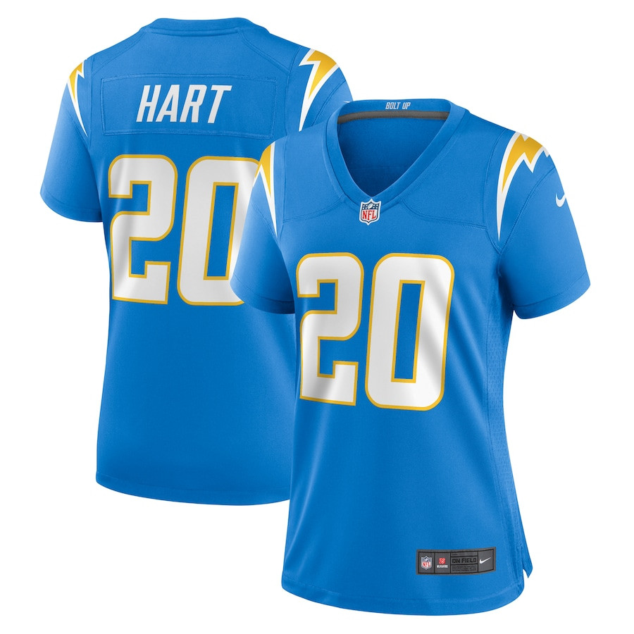 Cam Hart 20 Los Angeles Chargers Women's Game Jersey - Powder Blue JS2394 nicesnker