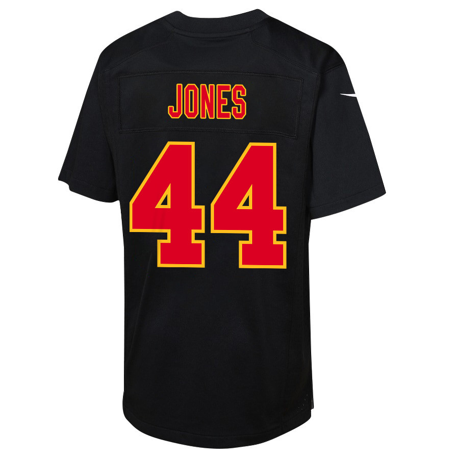 Cam Jones 44 Kansas City Chiefs Super Bowl LVIII Champions 4X Fashion Game YOUTH Jersey - Carbon Black JS3693 nicesnker - Image 3
